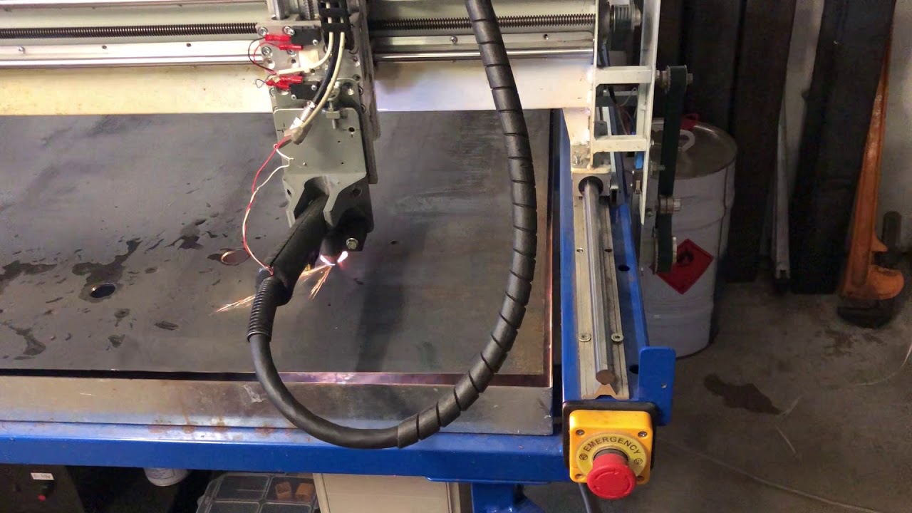 banco taglio plasma autocostruito - diy cnc plasma cut with hypertherm