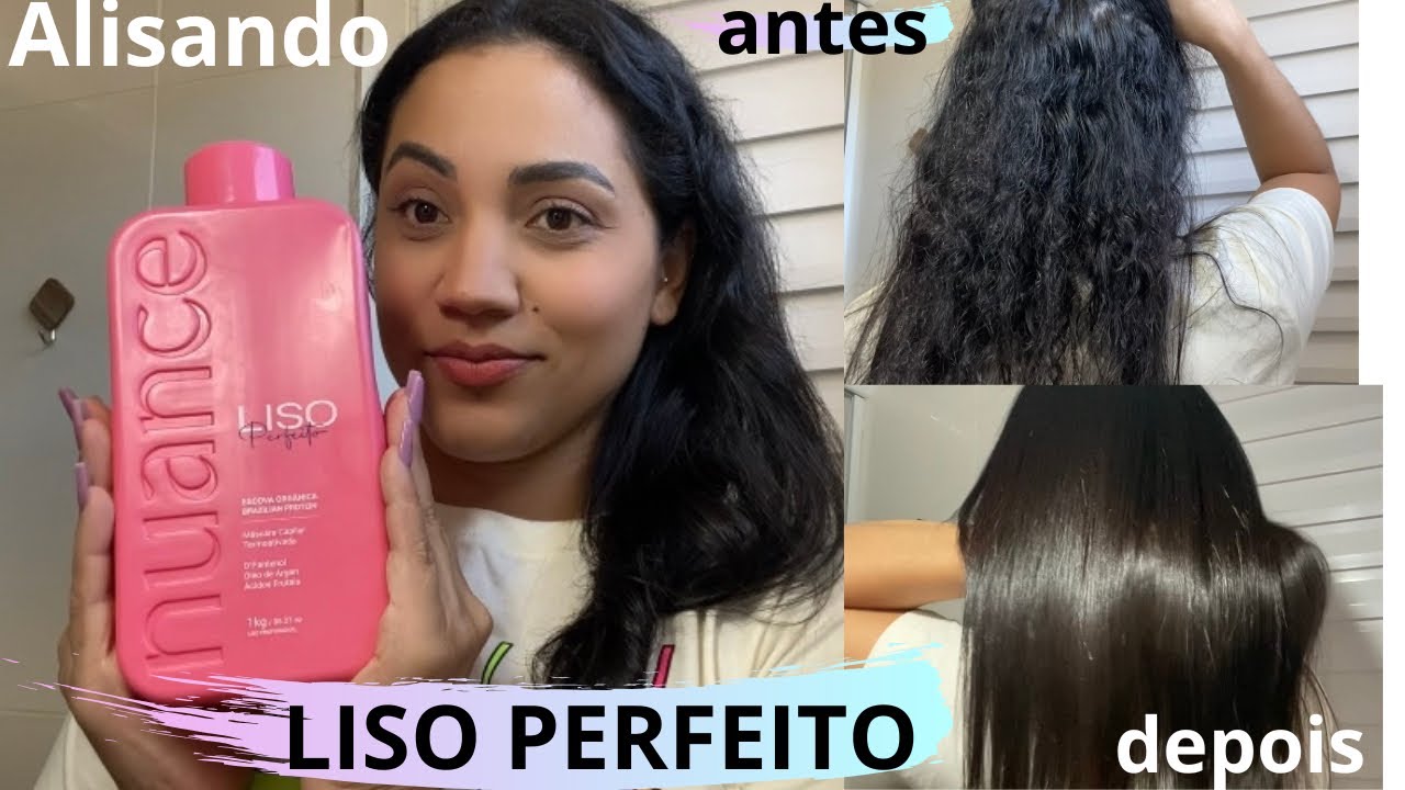 APLIQUEI NOVAMENTE A ESCOVA ORGÂNICA DA NUANCE LISO PERFEITO #nuance #hair #viral
