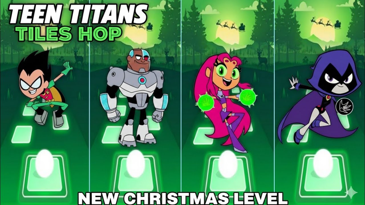 Teen Titans Tiles Hop 🎵 Epic Jump Game 