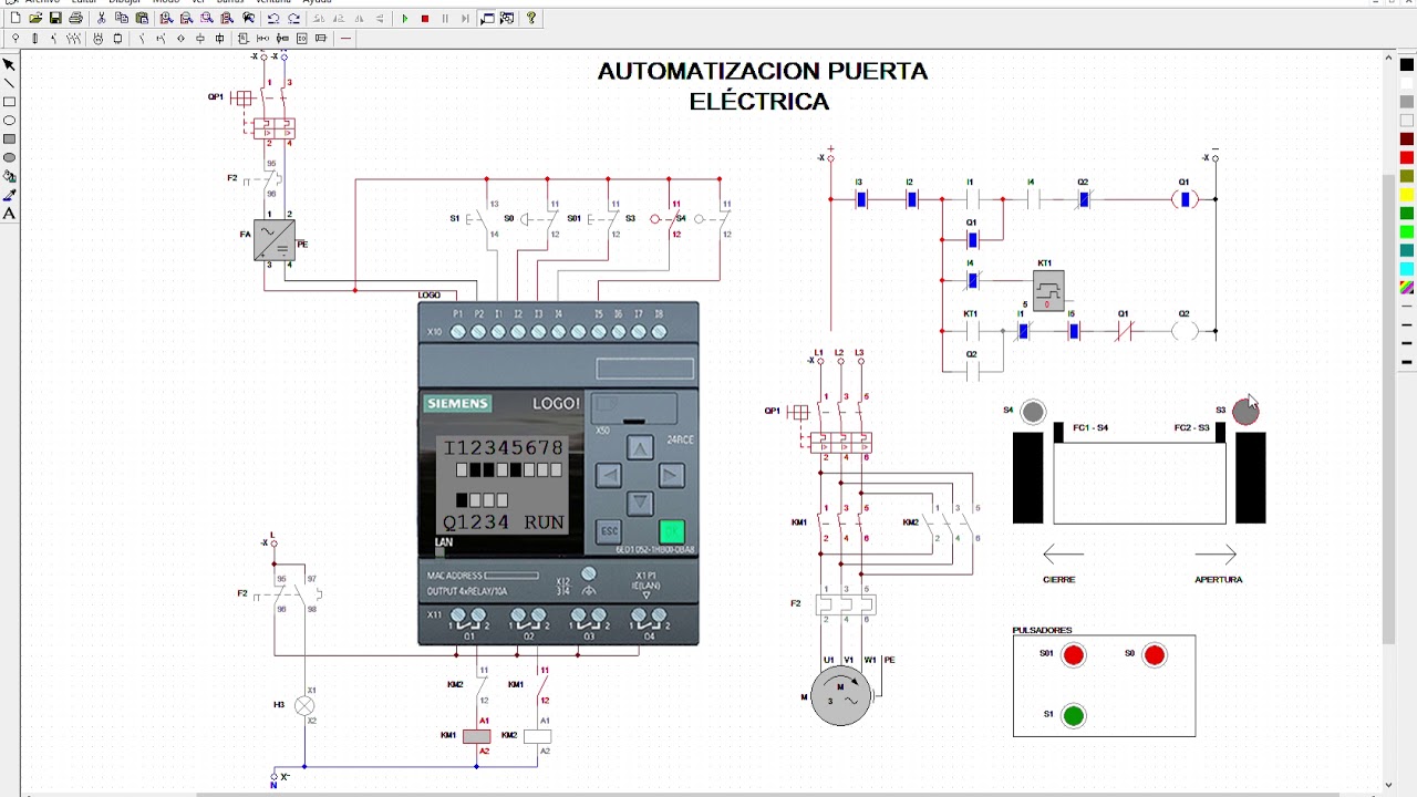 CADe SIMU   AUTOMATIZACION PUERTA ELECTRICA
