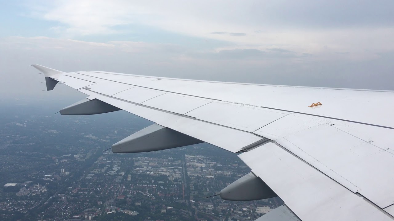 Eurowings operated by Germanwings A319 Take Off in Hamburg
