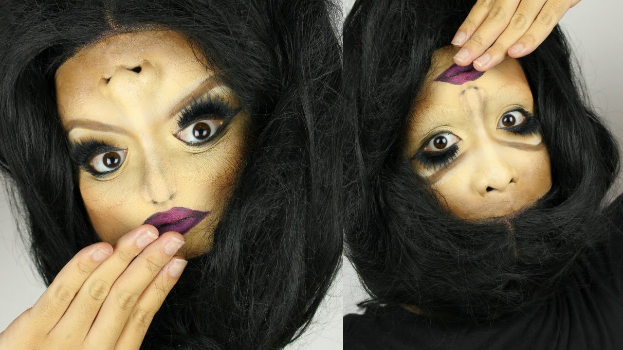 Upside Down Girl Halloween Makeup Tutorial