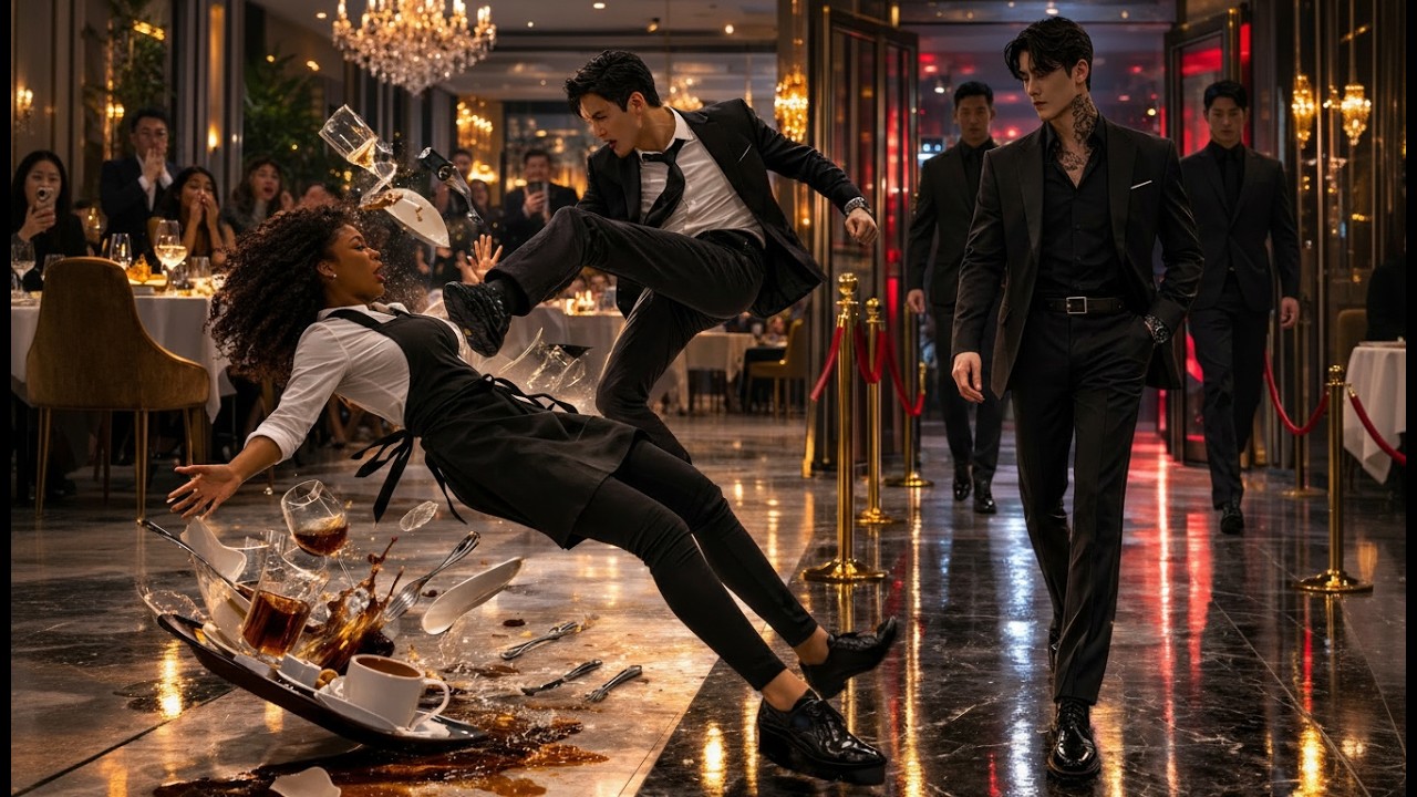 He Publicly Kicked His Ex, the Black Waitress — Unaware She’s Engaged to a Korean Mafia Boss