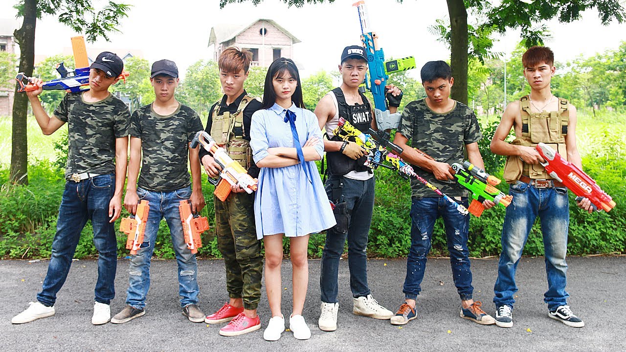 Action S.W.A.T HERO MAN Nerf guns Special Police Rescue Lass Nerf war