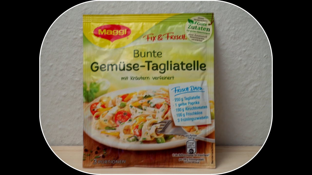Maggi Bunte Gemüse Tagliatelle mit Kraeutern verfeinert getestet von WieEsWohlSchmeckt Deutsch