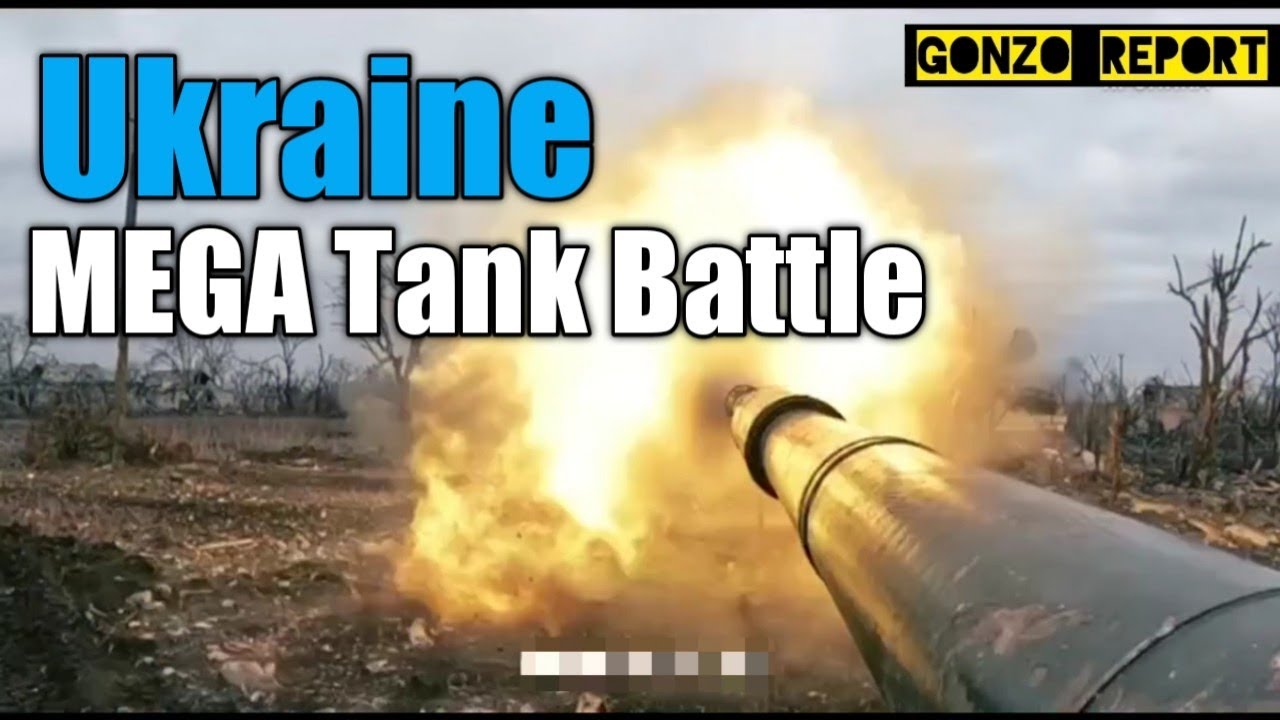 MEGA tank battle in Pervomaiske Ukraine. Ukraine war video footage Go Pro and drone footage