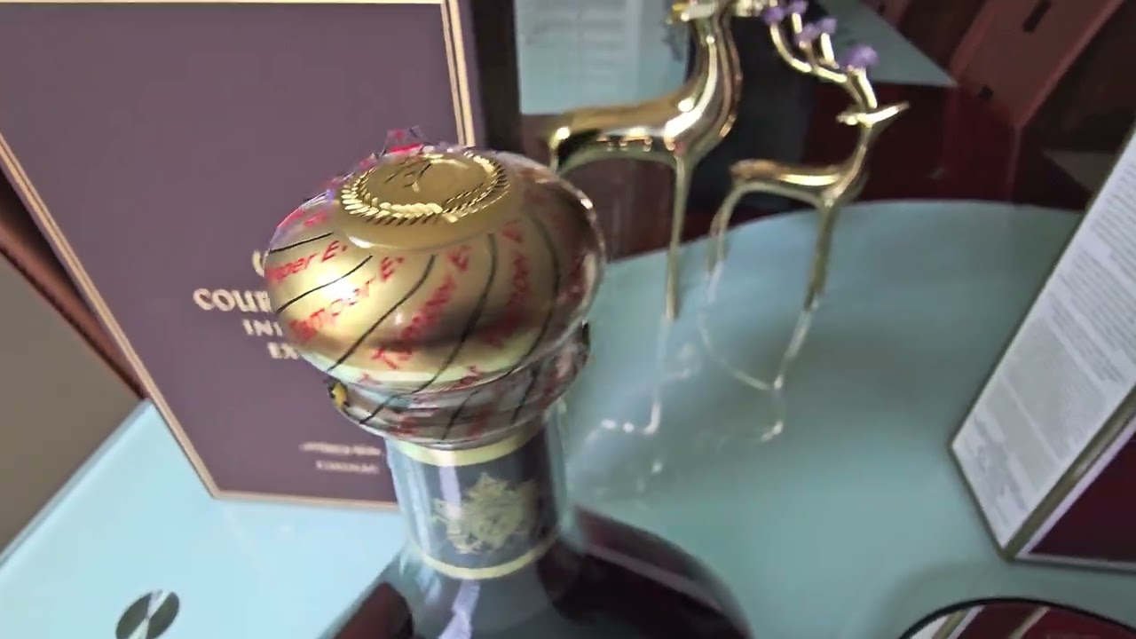 Courvoisier Initiale Extra (30-50yrs old cognac) and Courvoisier Xo Royal (up to 30yrs old).  