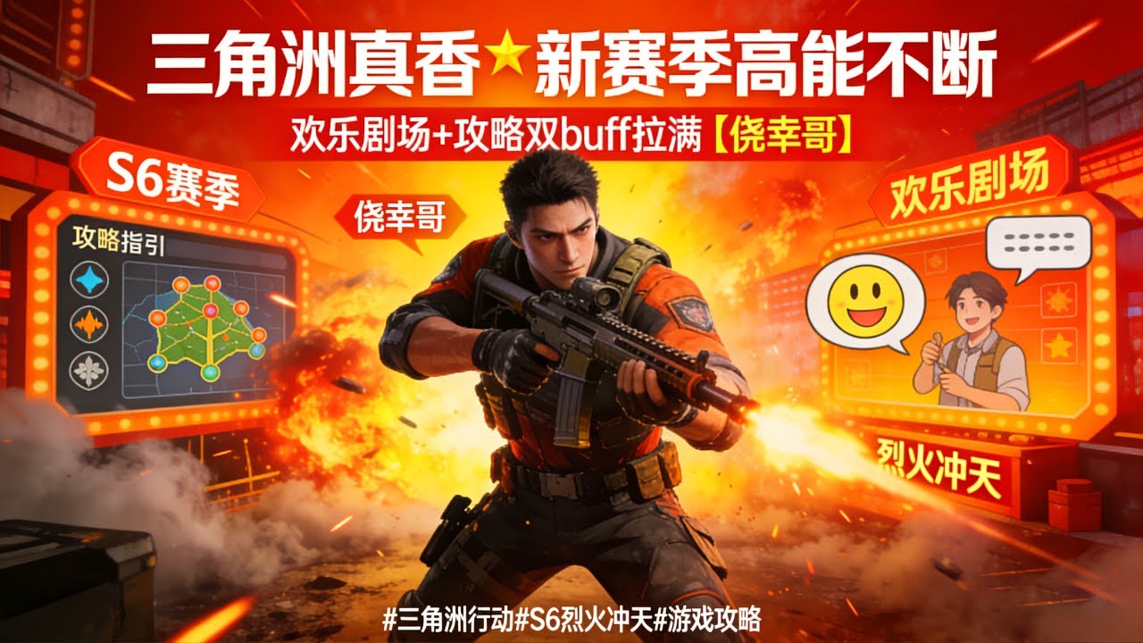 三角洲真香✨新赛季高能不断，欢乐剧场 + 攻略双 buff 拉满【侥幸哥】# 三角洲行动 #S6 烈火冲天 #游戏攻略