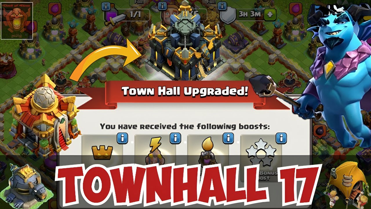 Townhall 17 instant upgrade | New Update | #clashofclans #coc #tamil