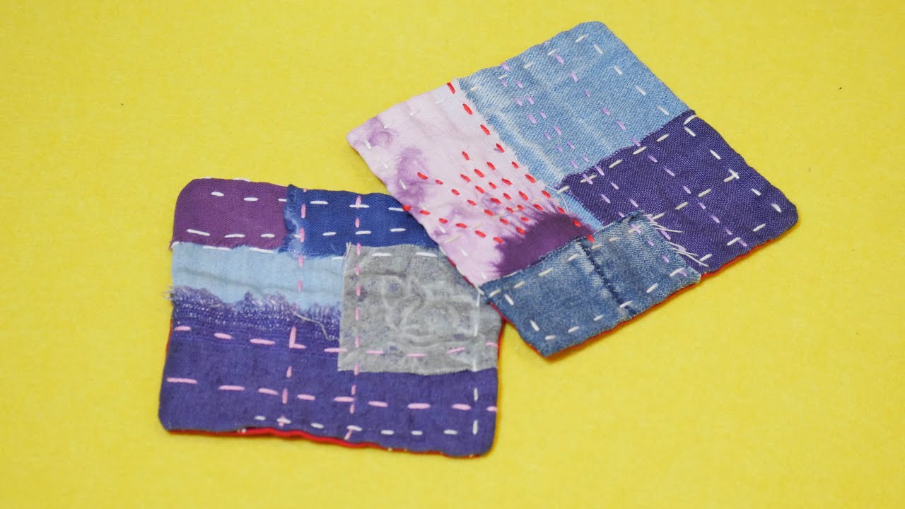 Come costruire un sottotazza in Boro Sashiko - Tutorial cucito