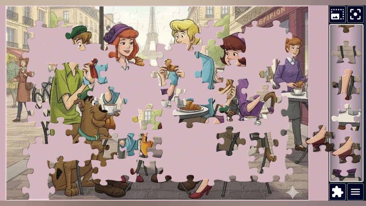 Scooby-Dooby-Doo Parisian Breakfast🧑‍🤝‍🧑👭🐕✨️🪄//jigsaw puzzles🧩//jigsaw puzzles journey🧩//