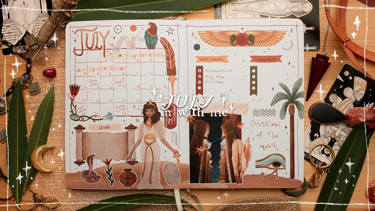 🐫✨ plan with me | july 2025 bullet journal setup - with my journal kit