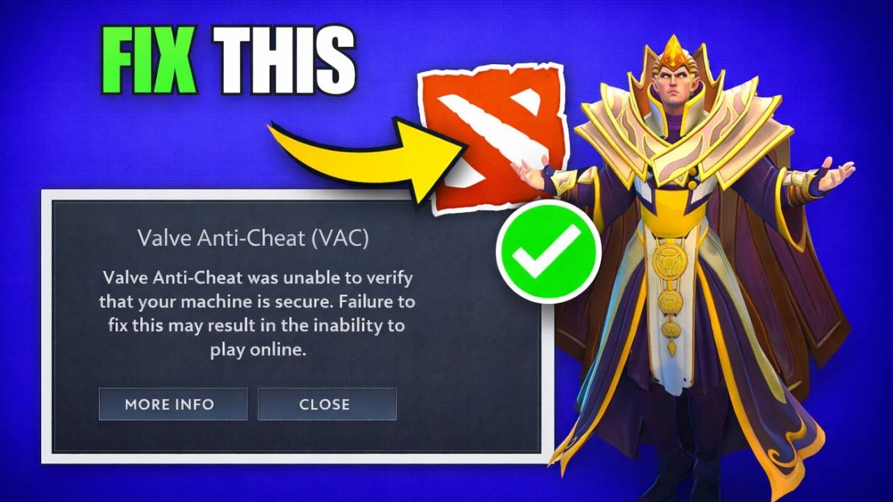 Исправление ошибки Dota 2 &laquo;Valve Anti-Cheat не смог проверить безопасность вашего компьютера&raquo; (по...
