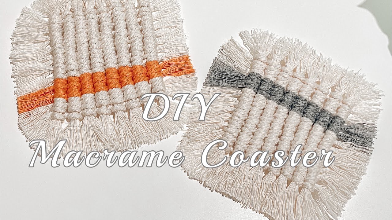 DIY｜Macrame DIY Coaster | Handmade ｜Macrame雙色杯墊