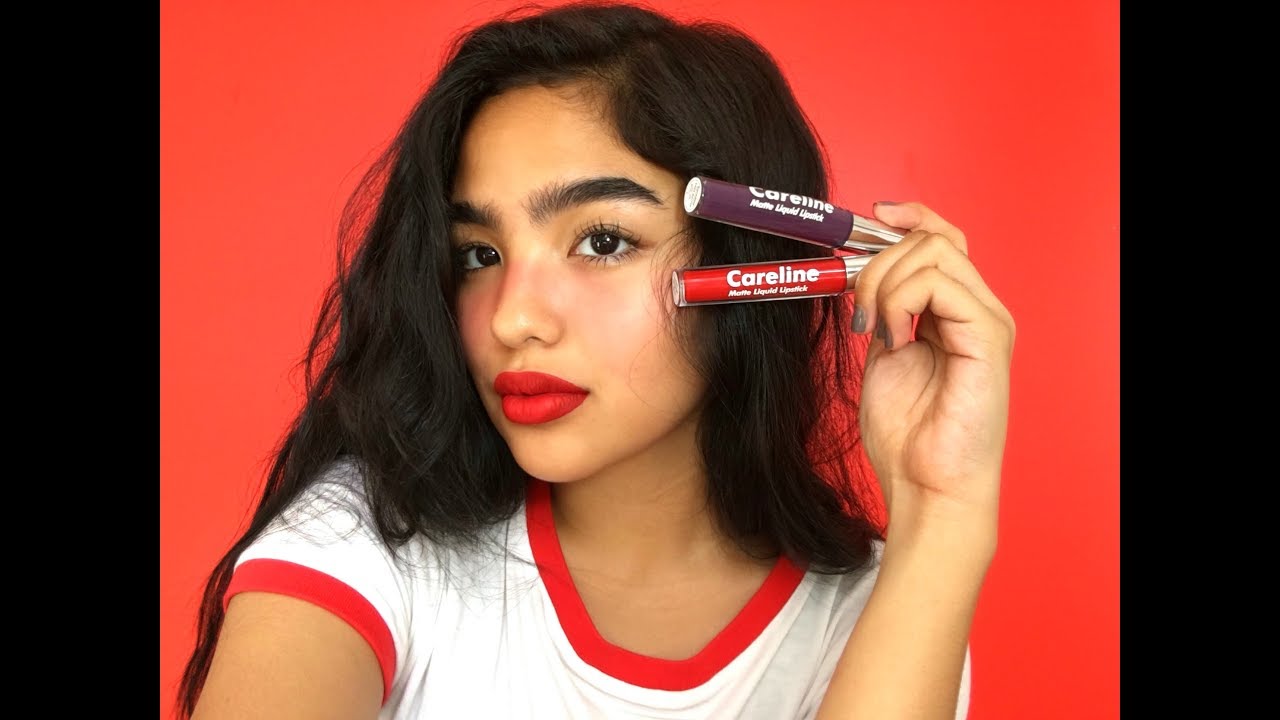 CARELINE MATTE LIQUID LIPSTICK SWATCHES+ REVIEW