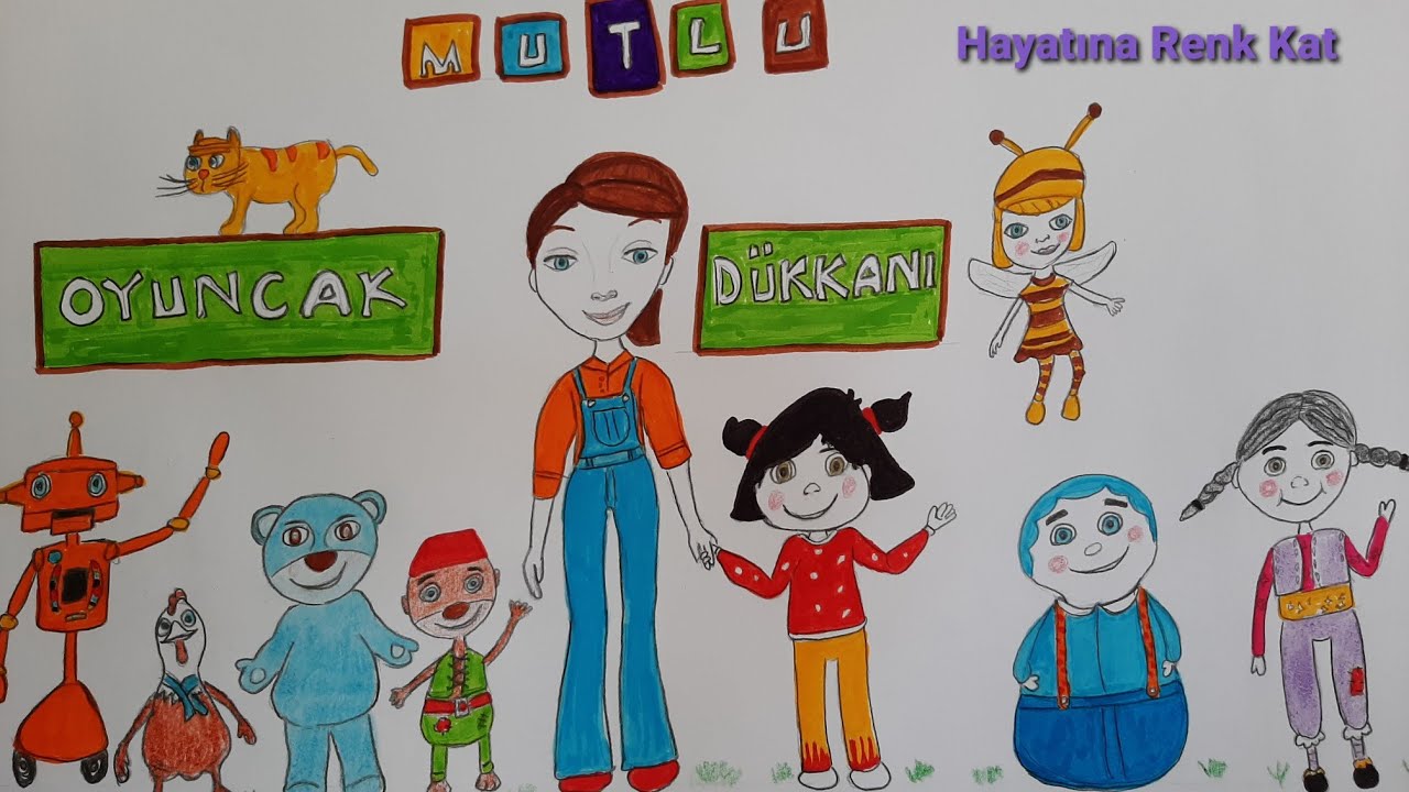 Trt Çocuk Mutlu Oyuncak Dükkanı Çizgi Film Çizimi| Boyama🎈🎈🎈|Nasıl Çizilir?