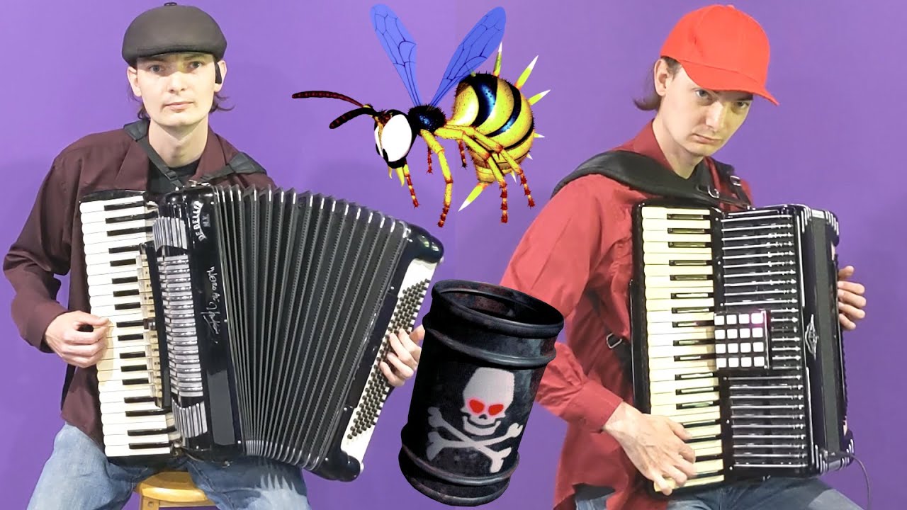 Donkey Kong Country (1&2) - Fear Factory + Flight of the Zinger Mashup (on Accordion + Violin)