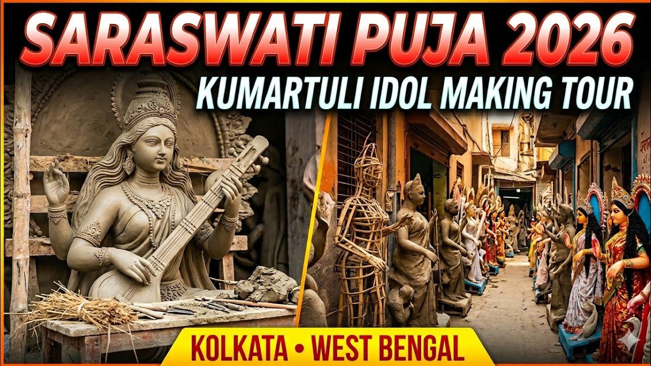 Saraswati Puja 2026 Kumartuli Idol Making Tour Kolkata 