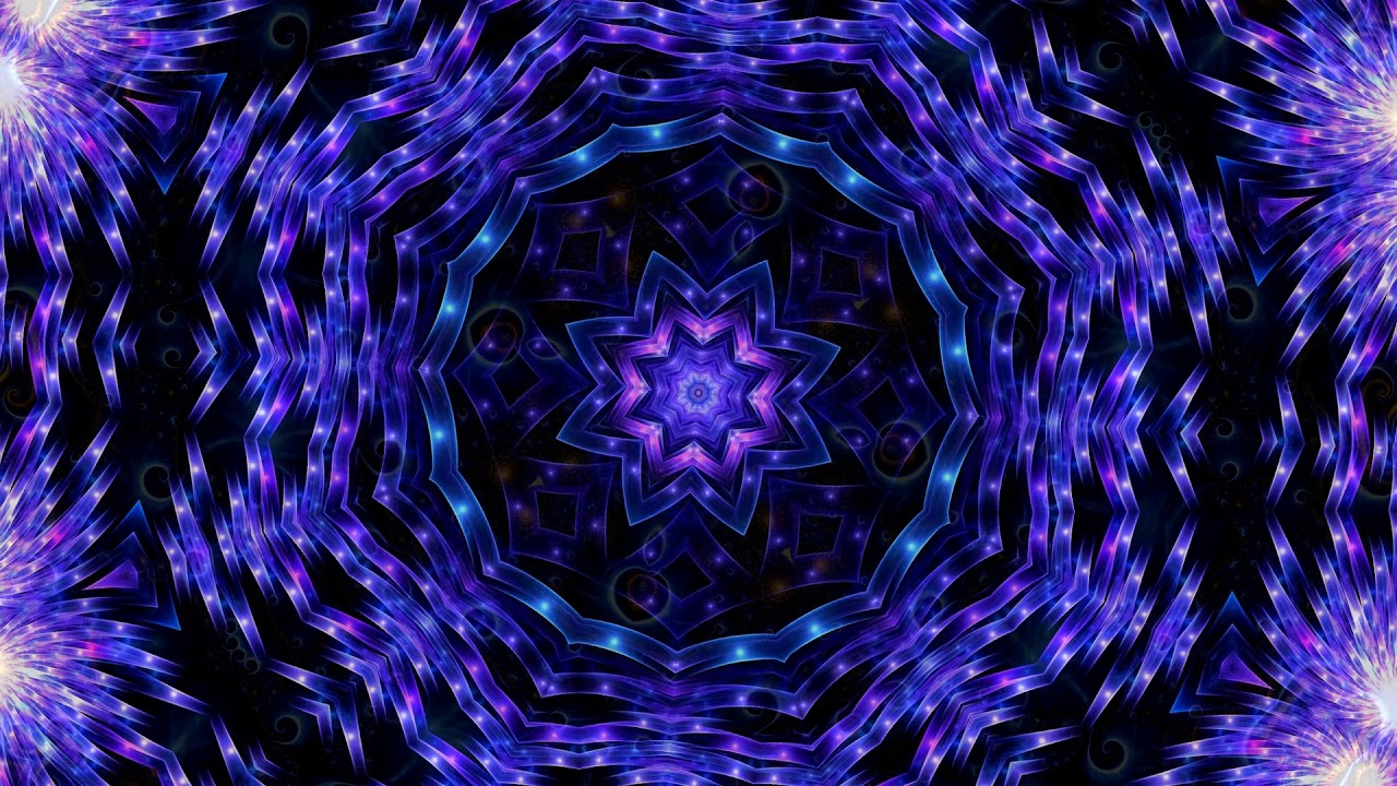 The Splendor of Color Kaleidoscope Video with mirrors from 6 to 20 - Blue-1 ver. II