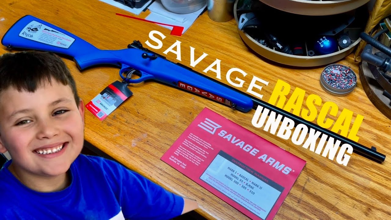 Savage Arms Youth Rascal .22 LR однозарядная винтовка с продольно-скользящим затвором (распаковка)
