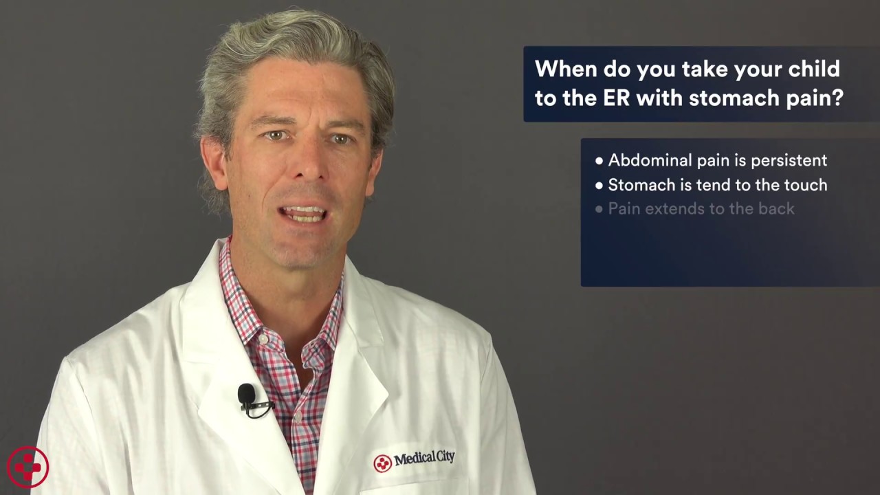 When to take a child to the ER with stomach pain