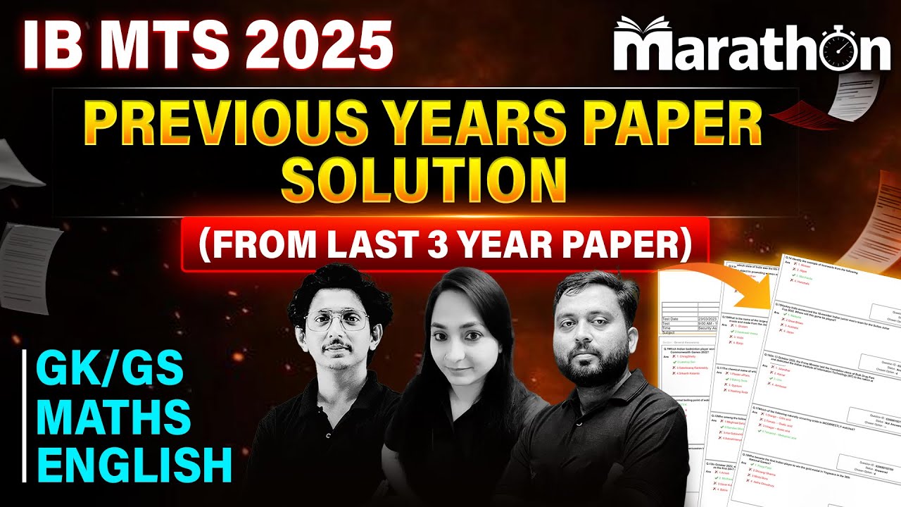 IB MTS 2025 PYQ Marathon | GK GS Maths English (Last 3 Years) | Most Repeated Questions