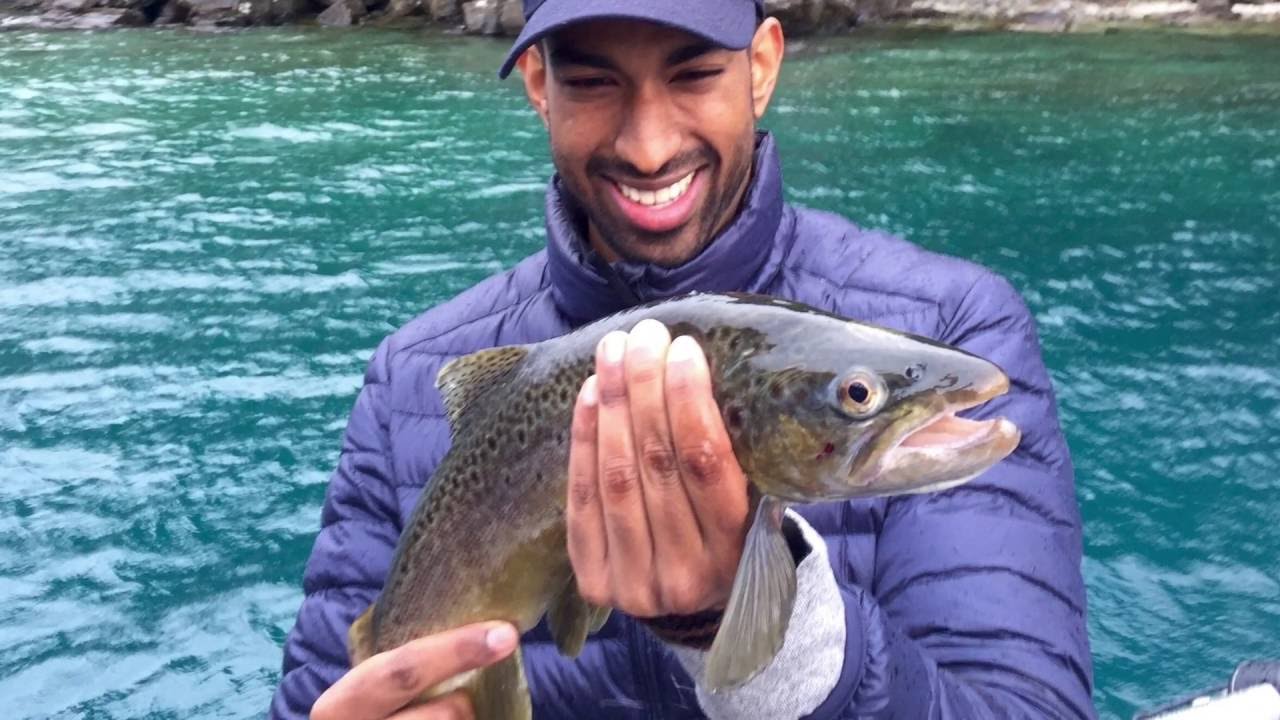 Andre's first Brown Trout! 🎣