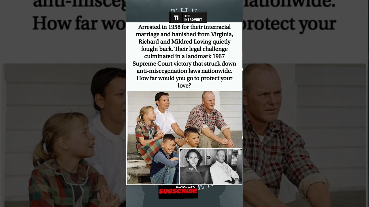 LOVE WINS HISTORY! ❤️ Married couple arrested in 1958 struck down bans on marriage! ⚖️ #shorts