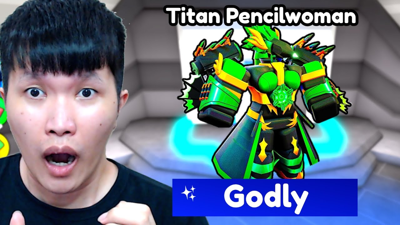 OMG! AKU DAPET GODLY TITAN PENCILWOMAN DI SKIBIDI TOILET TOWER DEFENSE ROBLOX