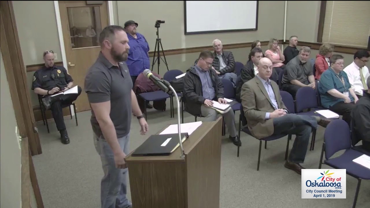 Oskaloosa City Council Meeting for April 1, 2019
