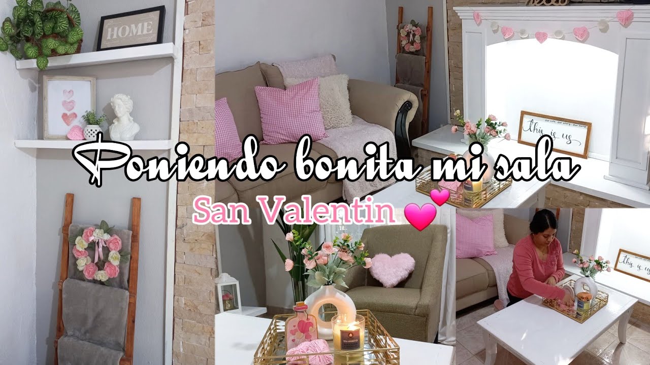 Decorando para San Valentin💗||Poniendo bonita mi sala||manualidades fáciles y con poco dinero💰