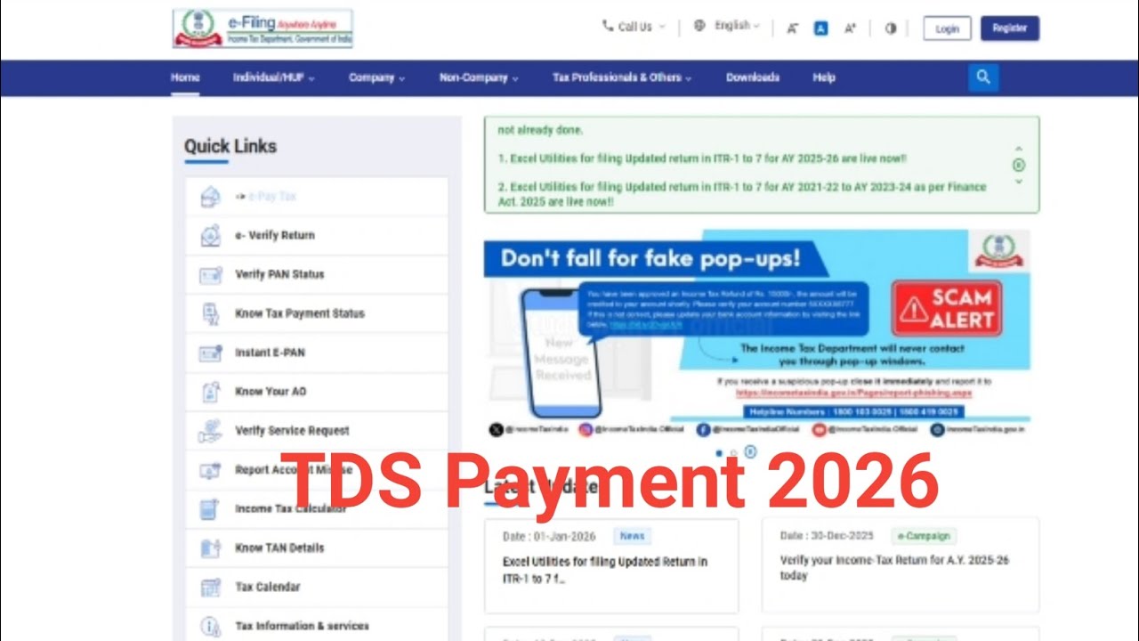 TDS Payment online | How to pay TDS and TCS online | Tds payment online 2026 | TDS