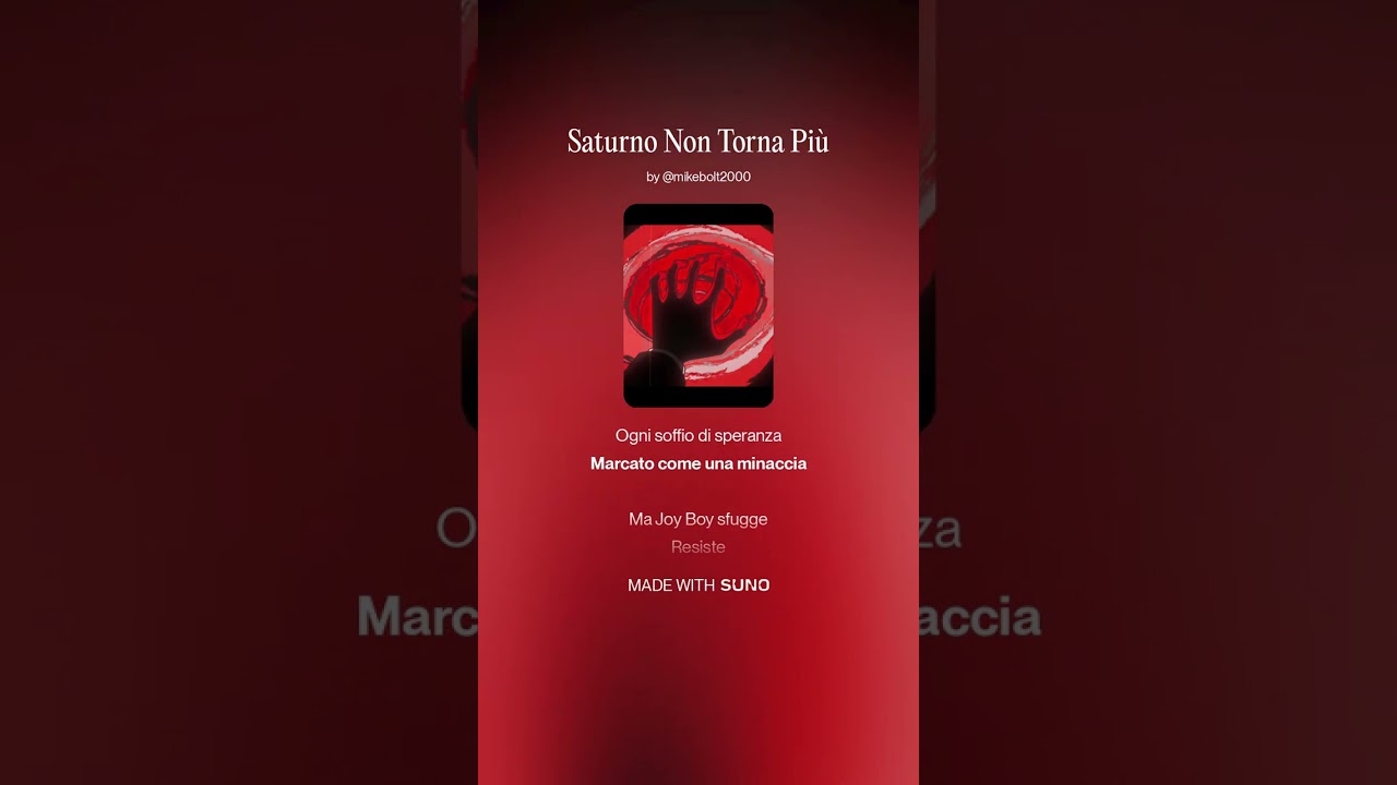 Saturno non torna più seconda versione 
