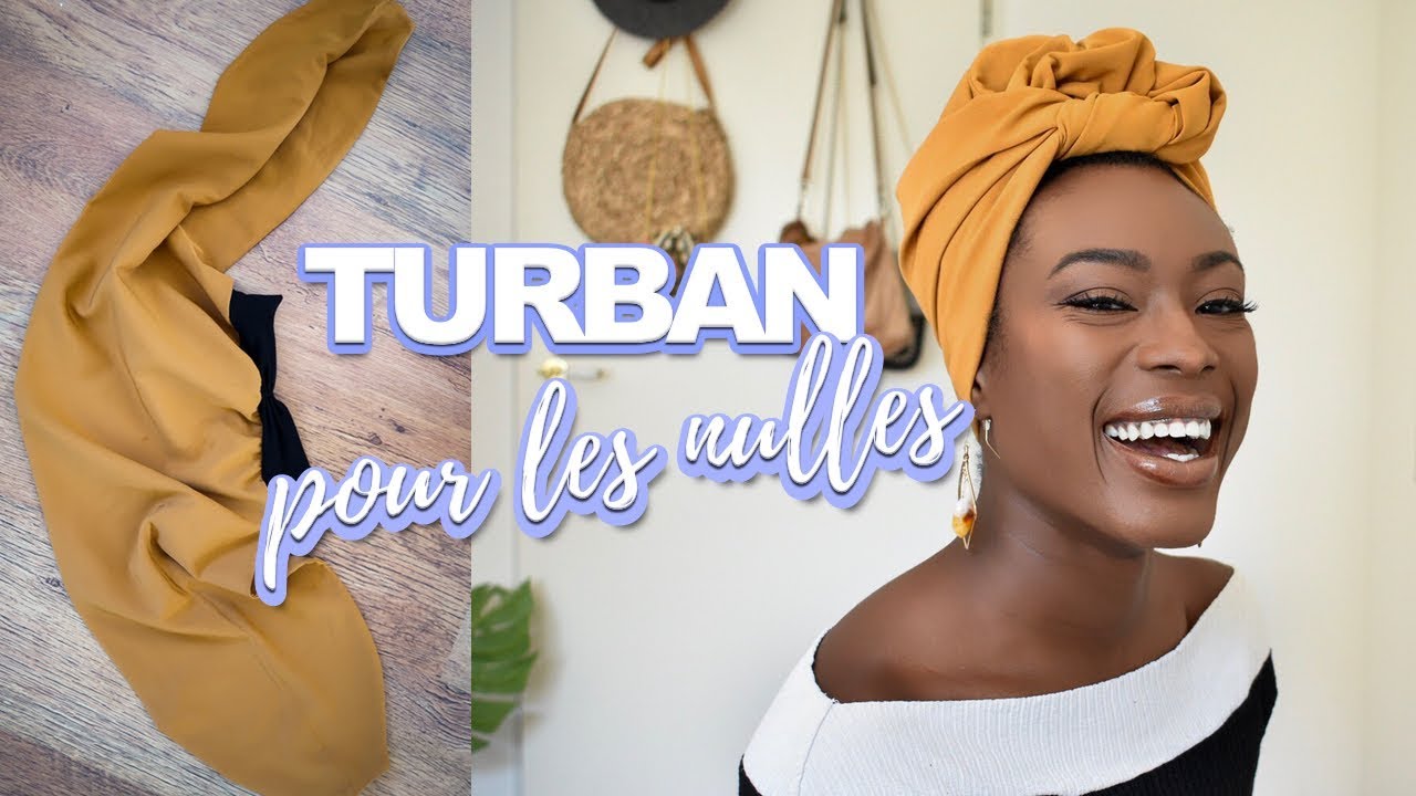 LE PLUS FACILE attaché de foulard - turban tutorial