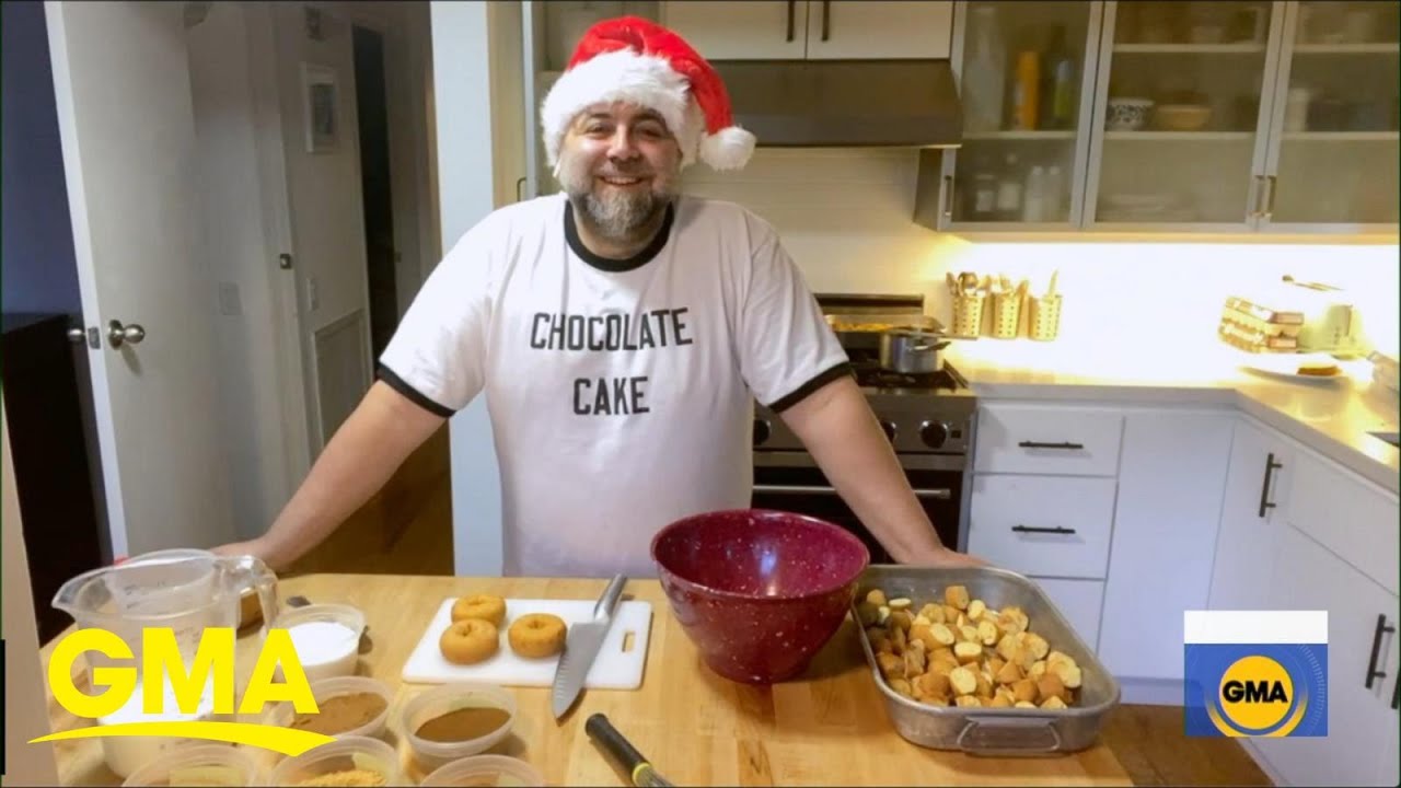Pastry chef Duff Goldman shares his easy and delicious cake donut bread pudding dish | GMA