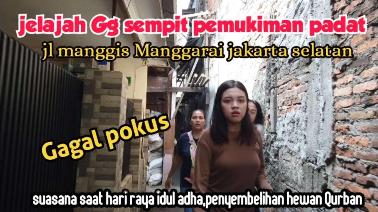 jelajahi pemukiman | suasana kehidupan Gang sempit manggarai selatan
