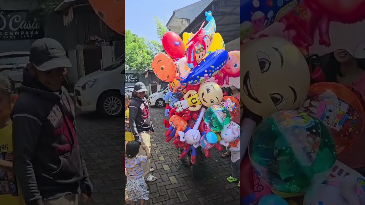 wow banyak balon karakter lucu 😍