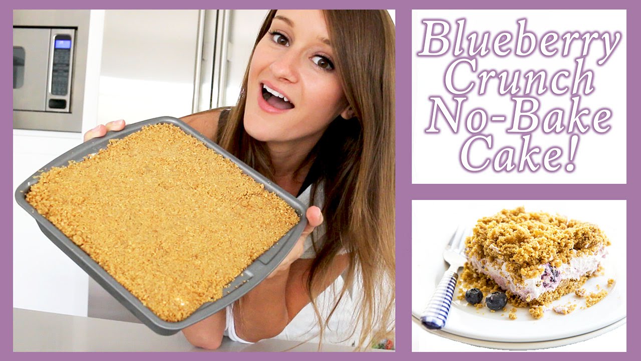 How To Make Blueberry Crunch No-Bake Cake!
