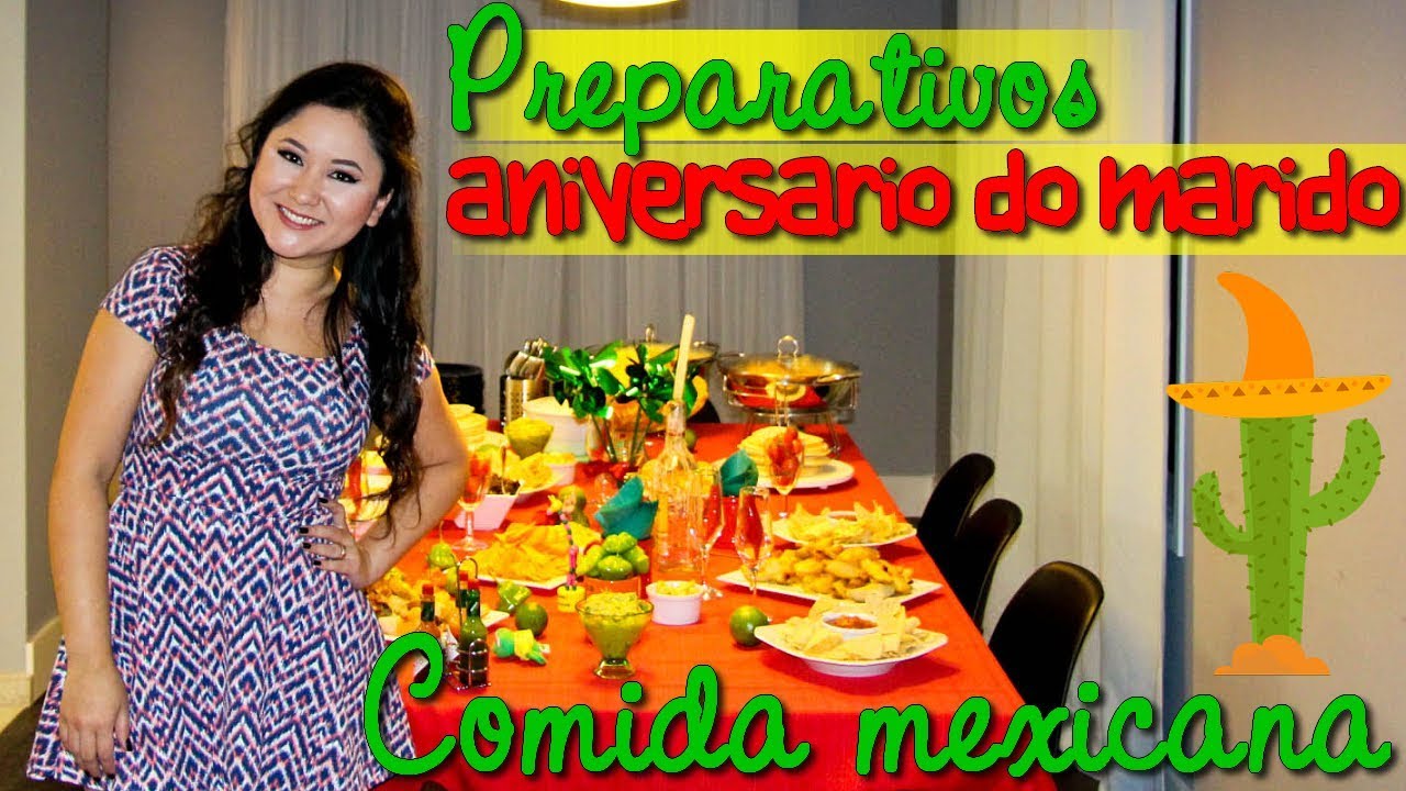 Preparativos p/ o niver do marido - Jantar mexicano (receita de guacamole, chili, arroz, sour cream)