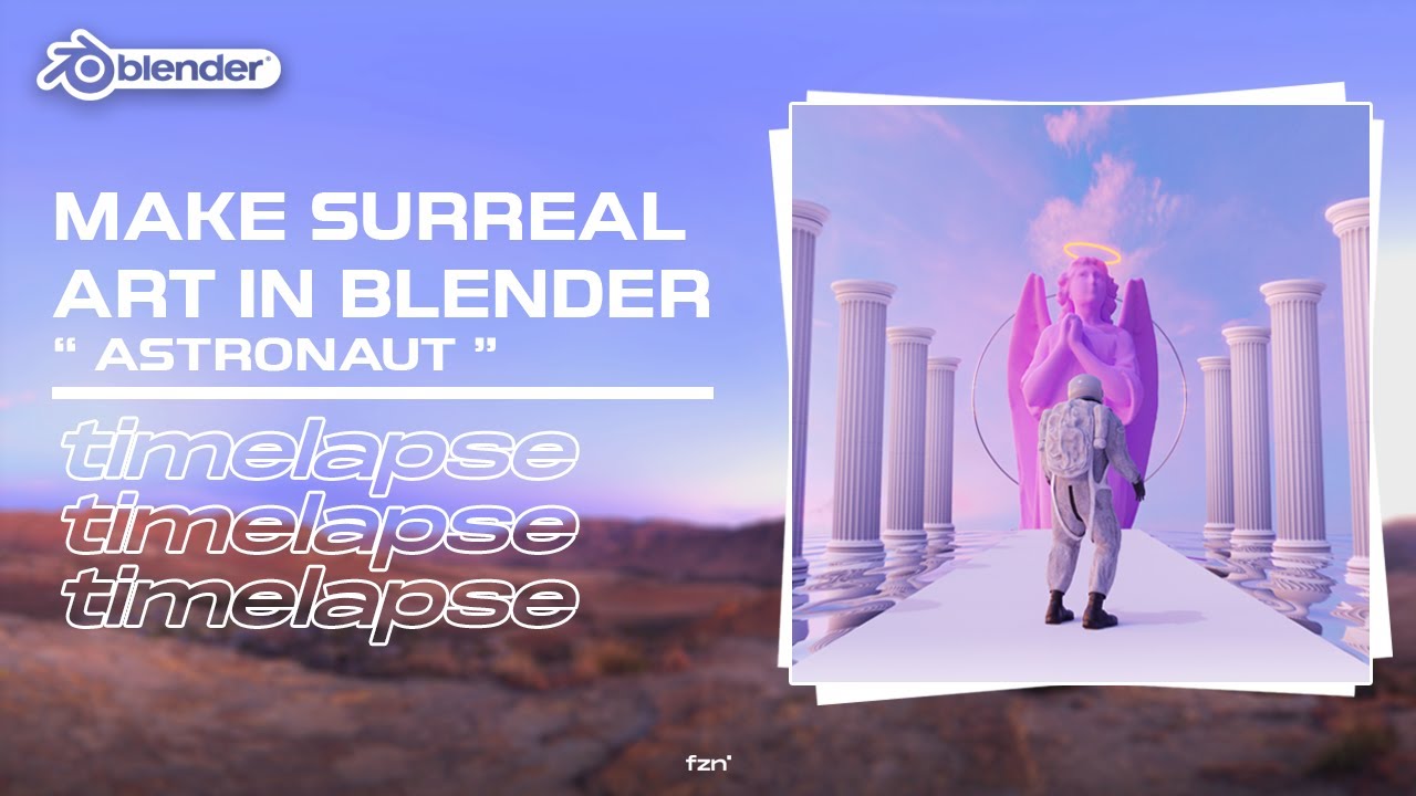 Timelapse make surreal art in Blender 