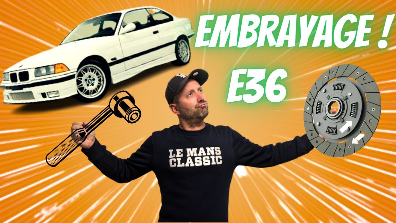 gros entretien sur la BMW E36 on remplace l'embrayage et le volant moteur