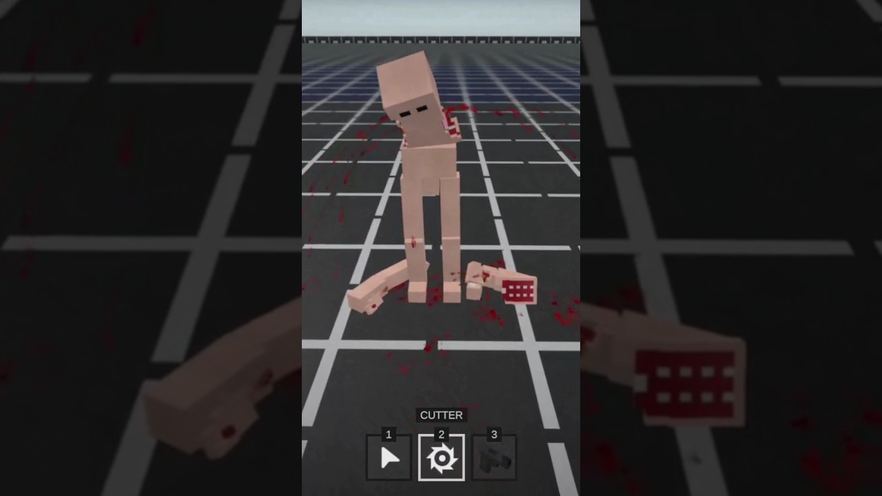 Cutter tool in my game FRUKT #gaming #ragdolls #physics