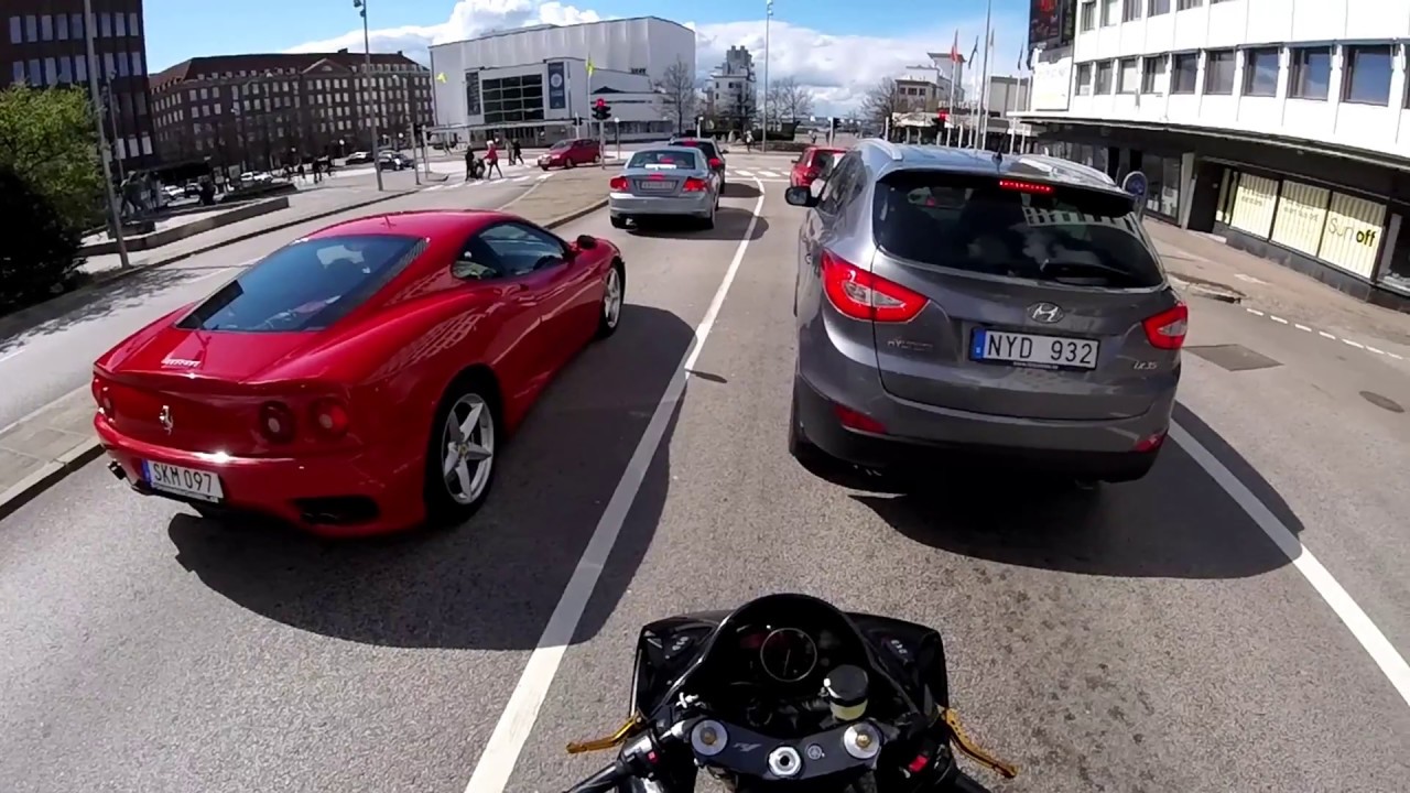 Motorcycle ride through Helsingborg