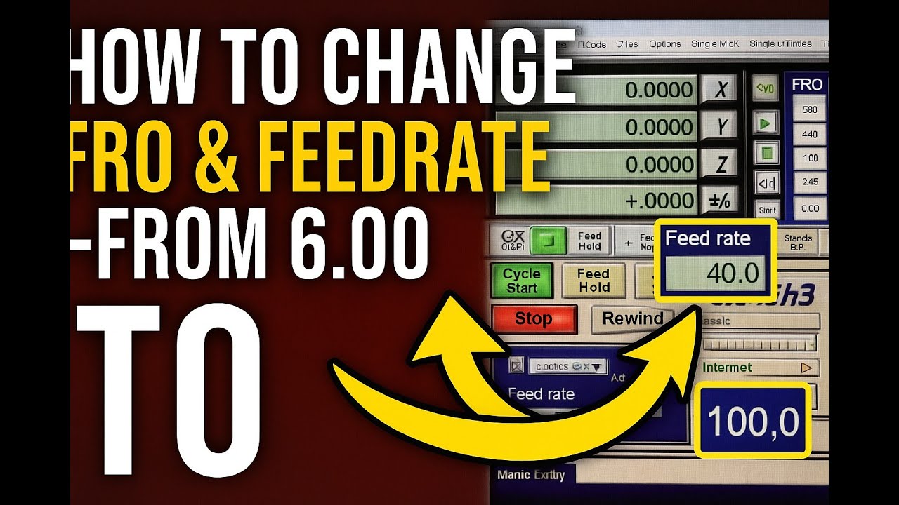 How to Change Mach3 Default Feedrate | Fix FRO Stuck at 6