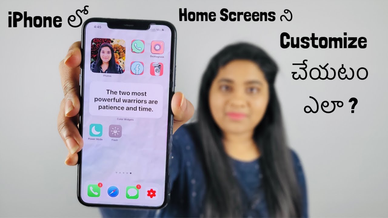 How to Change Icons On iPhones | Widgets on Home Screen in Telugu By PJ