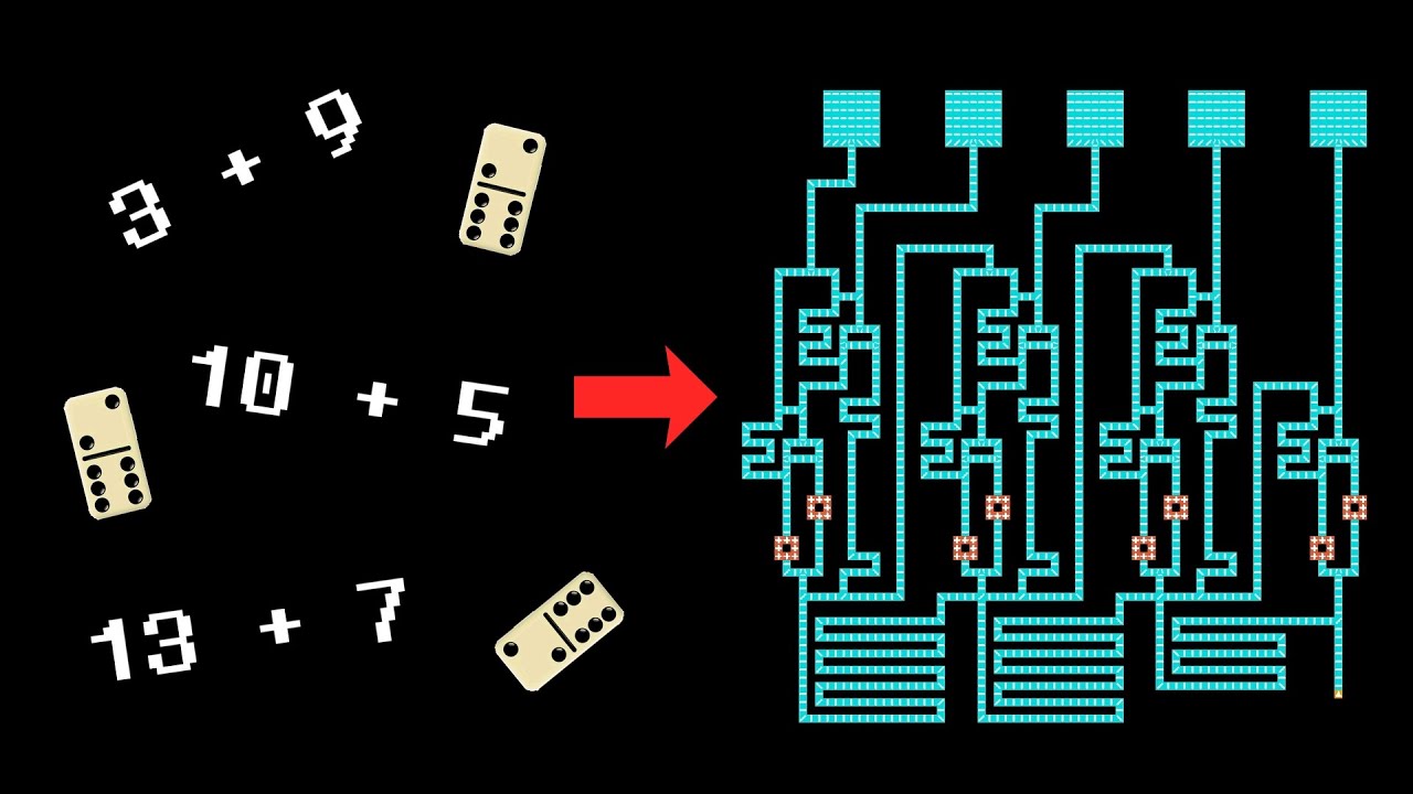 Adding Numbers With My Falling Domino Calculator | Domino Computing #1.5