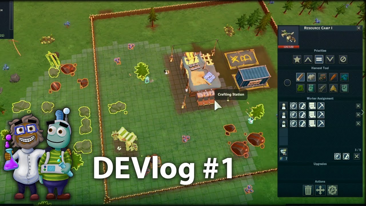 Resource camp - Layouting - Lockdown button:  Devlog #1 | Zombie Cure Lab