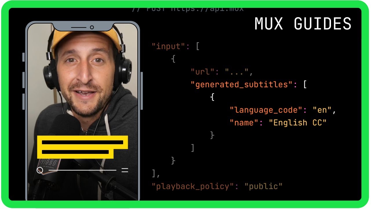 How to setup auto-generated captions with the Mux video API