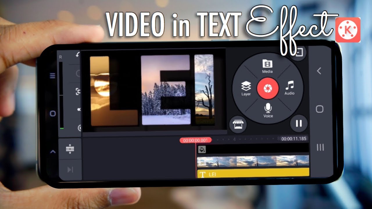 HOW TO CREATE VIDEO IN TEXT EFFECT | KINEMASTER APP TUTORIAL 2020
