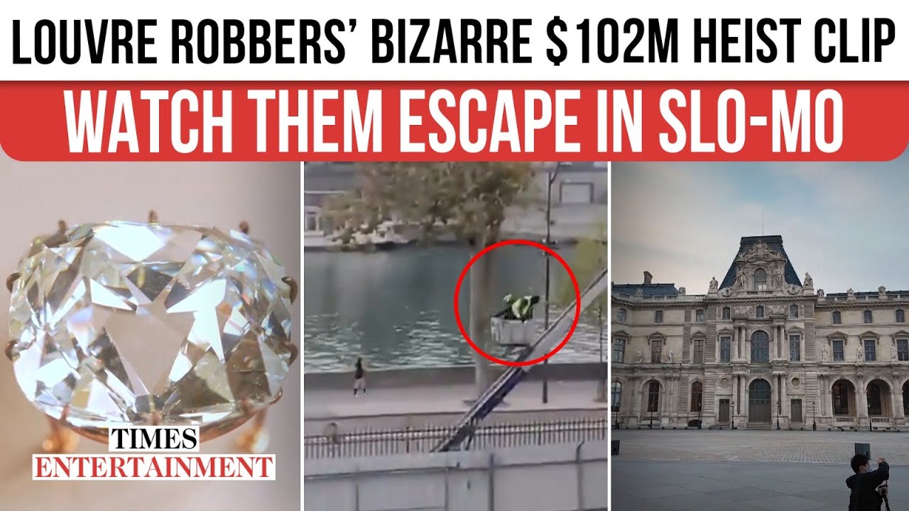 Louvre Robbers' Slow Getaway CAUGHT ON CAM: Thieves Casually Escape on Lift With No Rush AT ALL